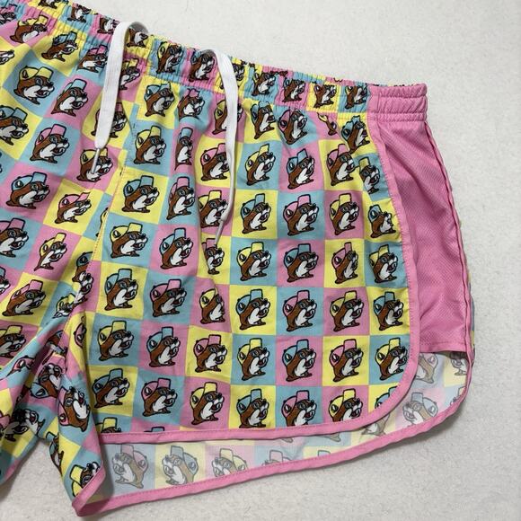 Buc-ee’s Women’s XXL Lined Running Shorts 3” Inseam Colorful Pink Athleisure - Picture 3 of 11